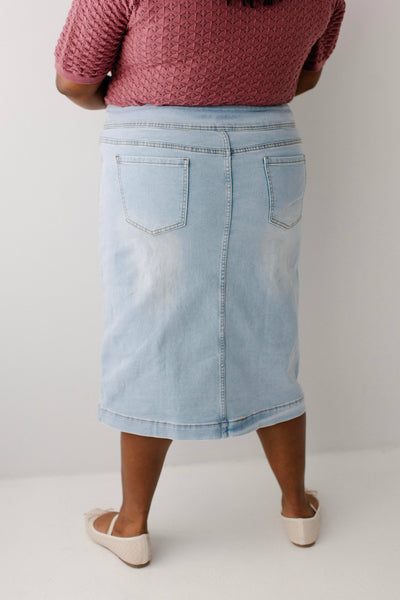 Sara Stretch Denim Skirt