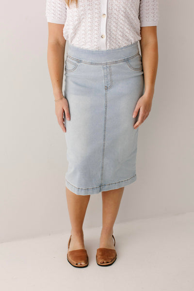 Sara Stretch Denim Skirt
