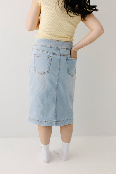 Sara Stretch Denim Skirt