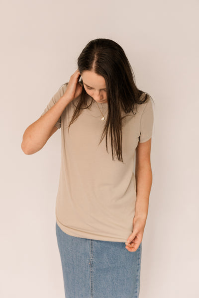 Ribbed Knit Tee