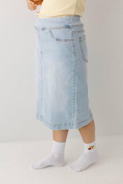 Sara Stretch Denim Skirt