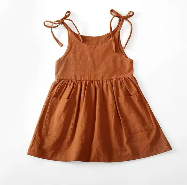 Litttle girl cotton strap dress