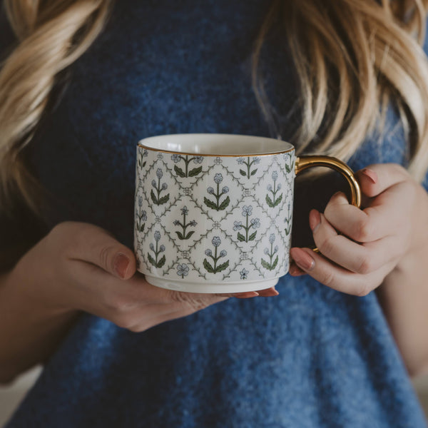 Gold Flora Mug