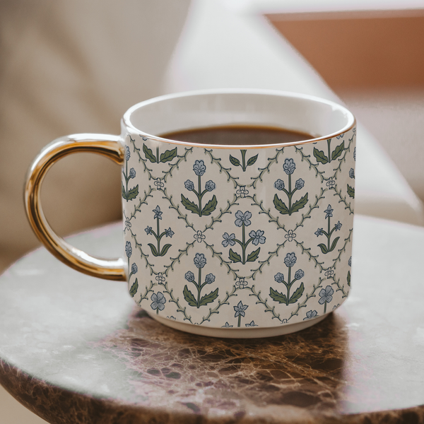 Gold Flora Mug