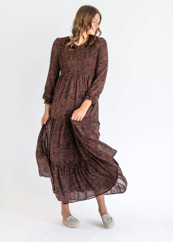 Aurora Floral Long Sleeve Maxi Dress