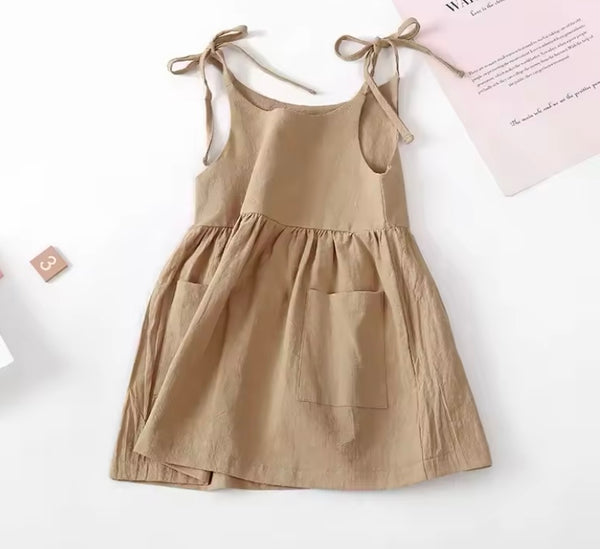 Litttle girl cotton strap dress