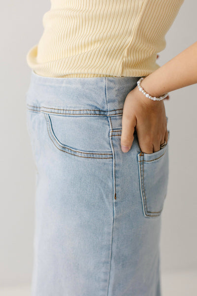 Sara Stretch Denim Skirt