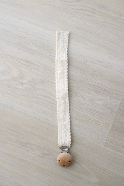 Ivory Pacifier Clip