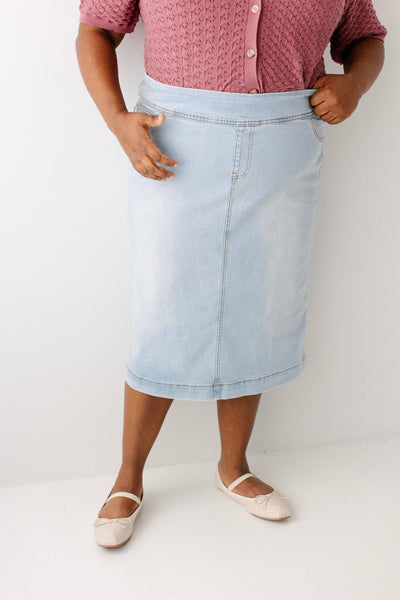 Sara Stretch Denim Skirt