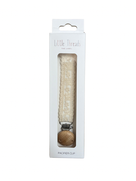 Ivory Pacifier Clip