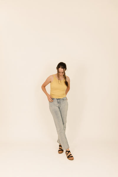 Athleisure built-in bra rib tank top