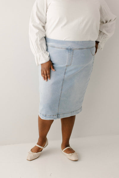 Sara Stretch Denim Skirt