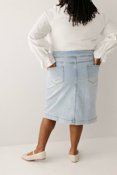 Sara Stretch Denim Skirt