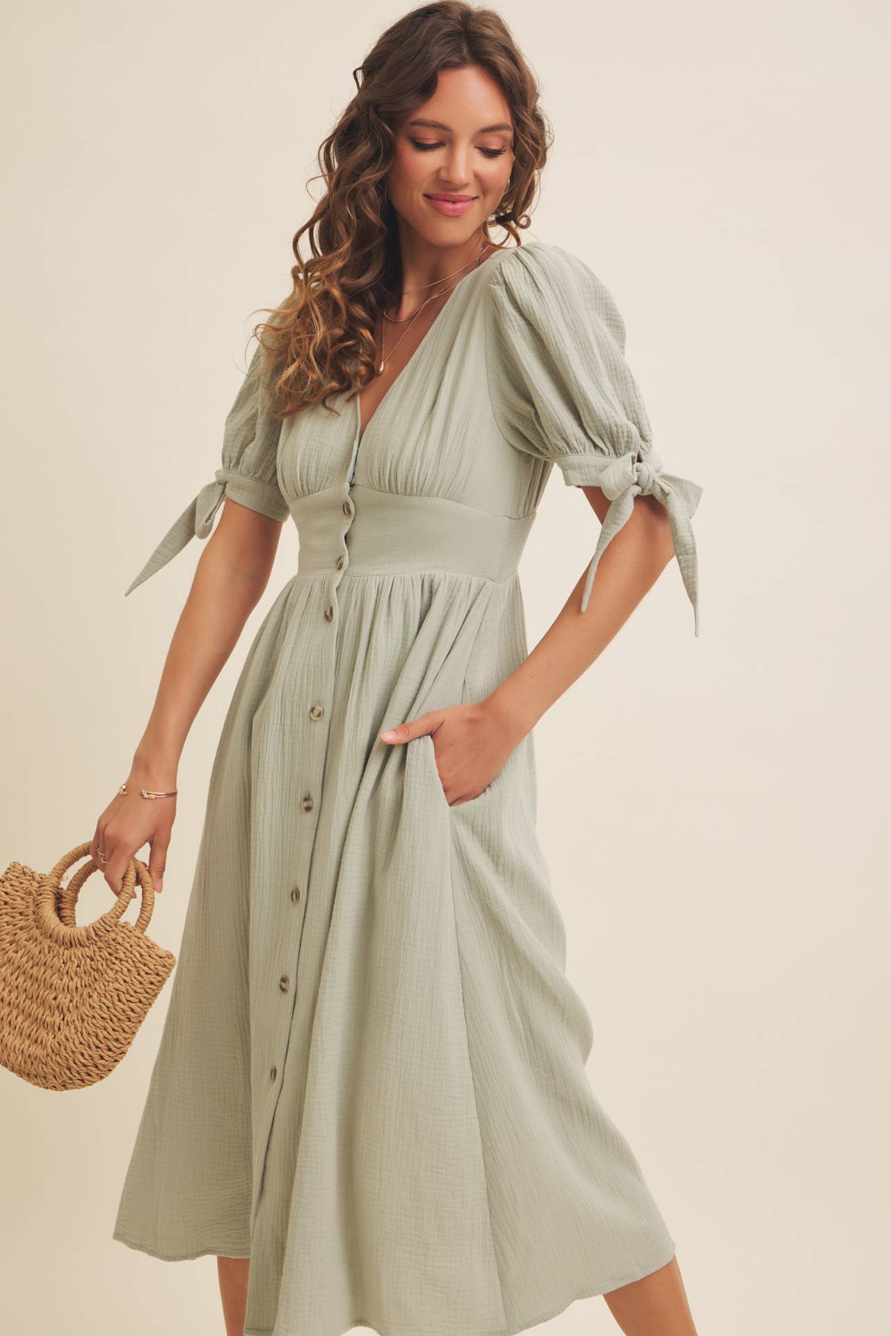 Sage Midi Dress