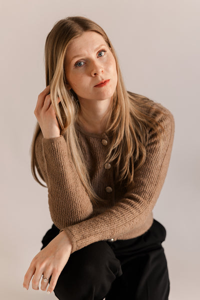 Gold Button Knit Cardigan