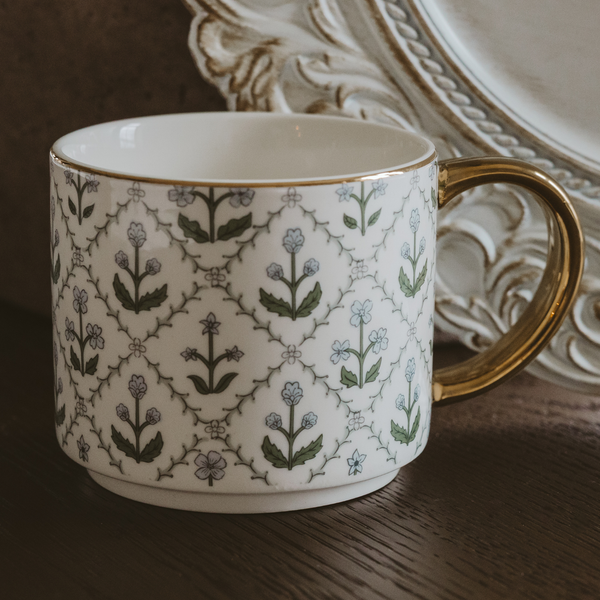 Gold Flora Mug