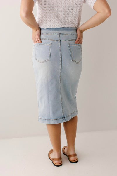 Sara Stretch Denim Skirt