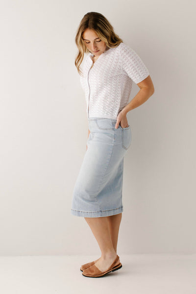 Sara Stretch Denim Skirt
