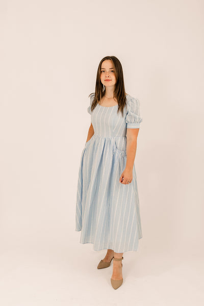 Sky Gingham Dress