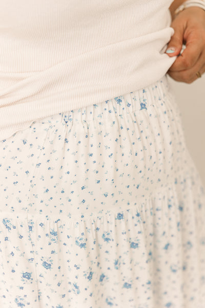 Blue Meadow Tiered Maxi Skirt