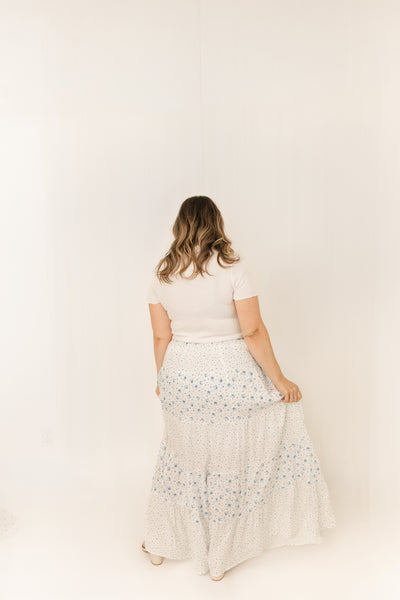 Blue Meadow Tiered Maxi Skirt