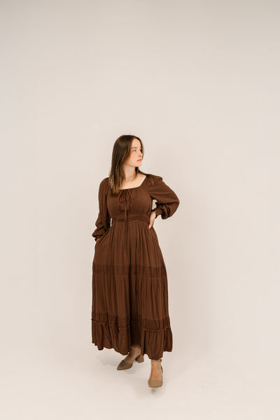Textured Mocha Dress