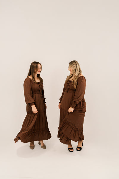 Textured Mocha Dress