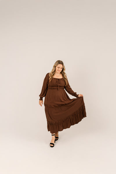 Textured Mocha Dress