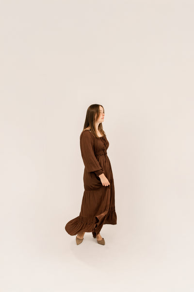 Textured Mocha Dress