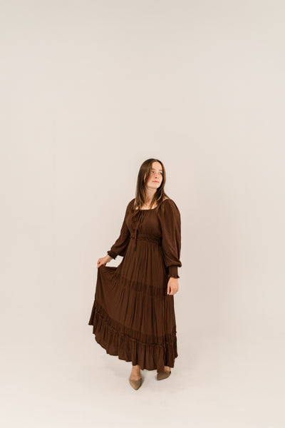 Textured Mocha Dress