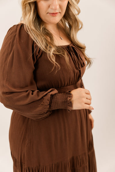 Textured Mocha Dress
