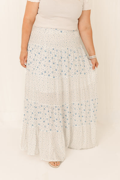 Blue Meadow Tiered Maxi Skirt