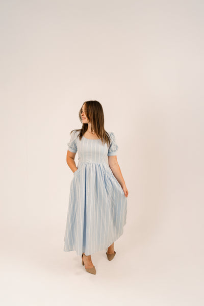 Sky Gingham Dress