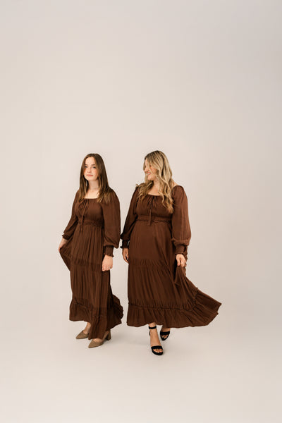 Textured Mocha Dress