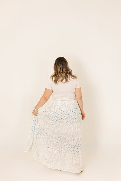 Blue Meadow Tiered Maxi Skirt