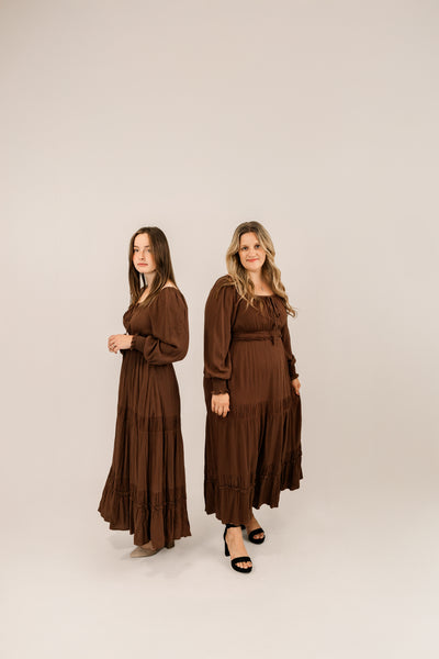 Textured Mocha Dress