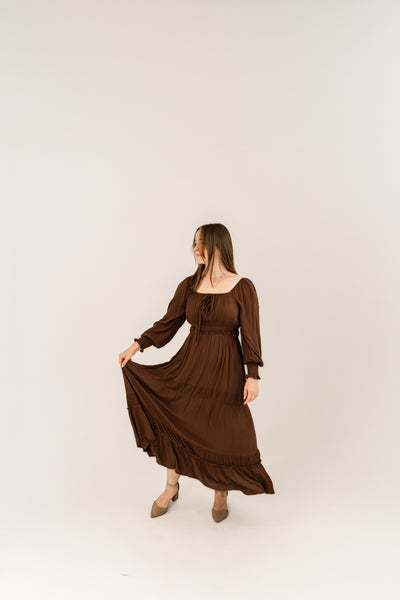 Textured Mocha Dress