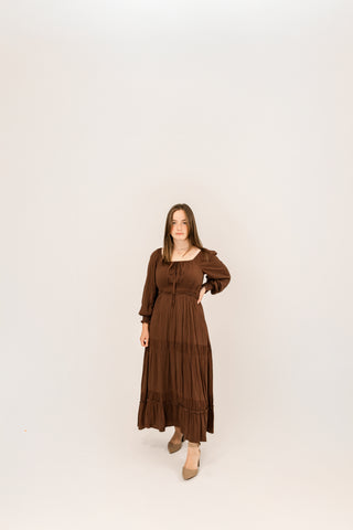 Textured Mocha Dress